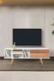 Hanah Home Ela 3330 Soporte para TV Blanco y Nogal